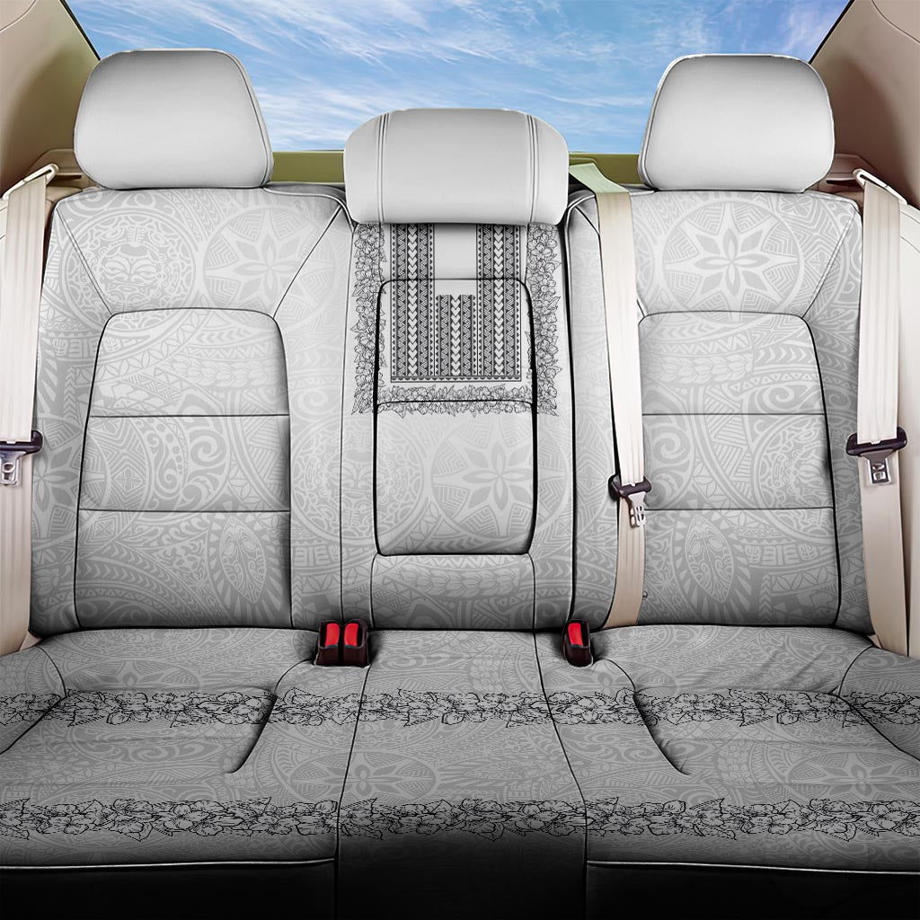 Philippines Polynesian Jasmine Pattern Back Car Seat Cover With Barong Tagalog White Style LT03 One Size White - Polynesian Pride