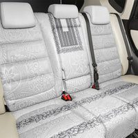 Philippines Polynesian Jasmine Pattern Back Car Seat Cover With Barong Tagalog White Style LT03 - Polynesian Pride