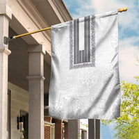 Philippines Polynesian Jasmine Pattern Garden Flag With Barong Tagalog White Style LT03 House Flag White - Polynesian Pride