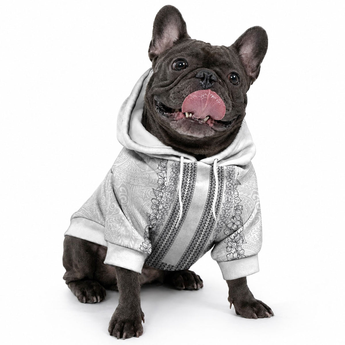 Philippines Polynesian Jasmine Pattern Pet Hoodie