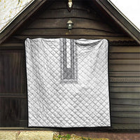 Philippines Polynesian Jasmine Pattern Quilt With Barong Tagalog White Style LT03 - Polynesian Pride