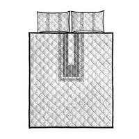 Philippines Polynesian Jasmine Pattern Quilt Bed Set With Barong Tagalog White Style LT03 - Polynesian Pride