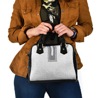 Philippines Polynesian Jasmine Pattern Shoulder Handbag With Barong Tagalog White Style LT03 - Polynesian Pride