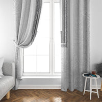Philippines Polynesian Jasmine Pattern Window Curtain With Barong Tagalog White Style LT03 - Polynesian Pride