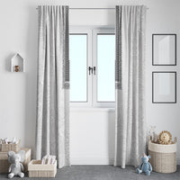 Philippines Polynesian Jasmine Pattern Window Curtain With Barong Tagalog White Style LT03 - Polynesian Pride