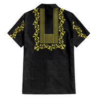 Philippines Polynesian Floral Pattern Hawaiian Shirt With Barong Tagalog Black Style LT03 - Polynesian Pride