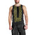 Philippines Polynesian Floral Pattern Men Tank Top With Barong Tagalog Black Style