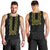 Philippines Polynesian Floral Pattern Men Tank Top With Barong Tagalog Black Style