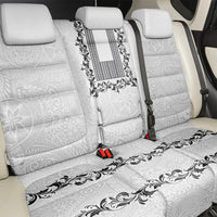 Philippines Polynesian Floral Pattern Back Car Seat Cover With Barong Tagalog White Style LT03 - Polynesian Pride