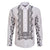 Philippines Polynesian Floral Pattern Family Matching Puletasi and Hawaiian Shirt With Barong Tagalog White Style