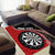 Personalised New Zealand Darts Area Rug Koru Tribal Tattoo and Silver Fern Maori Pattern Red Color