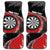 Personalised New Zealand Darts Car Mats Koru Tribal Tattoo and Silver Fern Maori Pattern Red Color