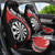 Personalised New Zealand Darts Car Seat Cover Koru Tribal Tattoo and Silver Fern Maori Pattern Red Color