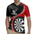 Personalised New Zealand Darts Rugby Jersey Koru Tribal Tattoo and Silver Fern Maori Pattern Red Color