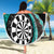 Personalised New Zealand Darts Beach Blanket Koru Tribal Tattoo and Silver Fern Maori Pattern Teal Color