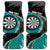 Personalised New Zealand Darts Car Mats Koru Tribal Tattoo and Silver Fern Maori Pattern Teal Color