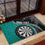 Personalised New Zealand Darts Rubber Doormat Koru Tribal Tattoo and Silver Fern Maori Pattern Teal Color