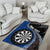 Personalised New Zealand Darts Area Rug Koru Tribal Tattoo and Silver Fern Maori Pattern Blue Color