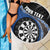 Personalised New Zealand Darts Beach Blanket Koru Tribal Tattoo and Silver Fern Maori Pattern Blue Color