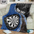 Personalised New Zealand Darts Blanket Koru Tribal Tattoo and Silver Fern Maori Pattern Blue Color