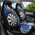 Personalised New Zealand Darts Car Seat Cover Koru Tribal Tattoo and Silver Fern Maori Pattern Blue Color