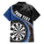 Personalised New Zealand Darts Hawaiian Shirt Koru Tribal Tattoo and Silver Fern Maori Pattern Blue Color