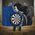 Personalised New Zealand Darts Hooded Blanket Koru Tribal Tattoo and Silver Fern Maori Pattern Blue Color