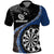 Personalised New Zealand Darts Polo Shirt Koru Tribal Tattoo and Silver Fern Maori Pattern Blue Color