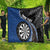 Personalised New Zealand Darts Quilt Koru Tribal Tattoo and Silver Fern Maori Pattern Blue Color