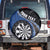 Personalised New Zealand Darts Spare Tire Cover Koru Tribal Tattoo and Silver Fern Maori Pattern Blue Color