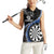 Personalised New Zealand Darts Women Sleeveless Polo Shirt Koru Tribal Tattoo and Silver Fern Maori Pattern Blue Color