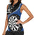 Personalised New Zealand Darts Women Sleeveless Polo Shirt Koru Tribal Tattoo and Silver Fern Maori Pattern Blue Color