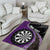 Personalised New Zealand Darts Area Rug Koru Tribal Tattoo and Silver Fern Maori Pattern Purple Color