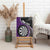 Personalised New Zealand Darts Canvas Wall Art Koru Tribal Tattoo and Silver Fern Maori Pattern Purple Color