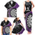 Personalised New Zealand Darts Family Matching Tank Maxi Dress and Hawaiian Shirt Koru Tribal Tattoo and Silver Fern Maori Pattern Purple Color