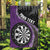 Personalised New Zealand Darts Garden Flag Koru Tribal Tattoo and Silver Fern Maori Pattern Purple Color