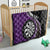 Personalised New Zealand Darts Quilt Koru Tribal Tattoo and Silver Fern Maori Pattern Purple Color