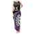 Personalised New Zealand Darts Tank Maxi Dress Koru Tribal Tattoo and Silver Fern Maori Pattern Purple Color