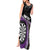 Personalised New Zealand Darts Tank Maxi Dress Koru Tribal Tattoo and Silver Fern Maori Pattern Purple Color