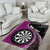 Personalised New Zealand Darts Area Rug Koru Tribal Tattoo and Silver Fern Maori Pattern Pink Color