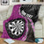 Personalised New Zealand Darts Blanket Koru Tribal Tattoo and Silver Fern Maori Pattern Pink Color