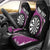 Personalised New Zealand Darts Car Seat Cover Koru Tribal Tattoo and Silver Fern Maori Pattern Pink Color