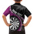 Personalised New Zealand Darts Hawaiian Shirt Koru Tribal Tattoo and Silver Fern Maori Pattern Pink Color