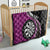 Personalised New Zealand Darts Quilt Koru Tribal Tattoo and Silver Fern Maori Pattern Pink Color