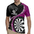 Personalised New Zealand Darts Rugby Jersey Koru Tribal Tattoo and Silver Fern Maori Pattern Pink Color