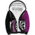 Personalised New Zealand Darts Sherpa Hoodie Koru Tribal Tattoo and Silver Fern Maori Pattern Pink Color