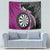 Personalised New Zealand Darts Tapestry Koru Tribal Tattoo and Silver Fern Maori Pattern Pink Color