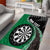 Personalised New Zealand Darts Area Rug Koru Tribal Tattoo and Silver Fern Maori Pattern Green Color