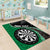 Personalised New Zealand Darts Area Rug Koru Tribal Tattoo and Silver Fern Maori Pattern Green Color