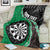 Personalised New Zealand Darts Blanket Koru Tribal Tattoo and Silver Fern Maori Pattern Green Color